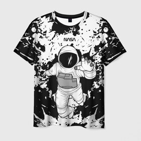 Мужская футболка 3D с принтом NASA в Тюмени, 100% полиэфир | прямой крой, круглый вырез горловины, длина до линии бедер | Тематика изображения на принте: nasa | астронавт | звезды | земля | космонавт | космос | луна | марс | наса | планета | роскосмос | созвездие | шатл