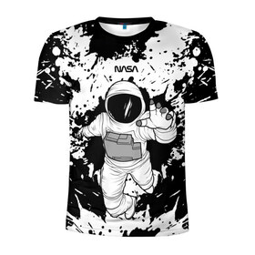 Мужская футболка 3D спортивная с принтом NASA в Тюмени, 100% полиэстер с улучшенными характеристиками | приталенный силуэт, круглая горловина, широкие плечи, сужается к линии бедра | Тематика изображения на принте: nasa | астронавт | звезды | земля | космонавт | космос | луна | марс | наса | планета | роскосмос | созвездие | шатл