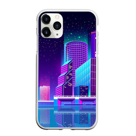 Чехол для iPhone 11 Pro матовый с принтом Neon Nights в Тюмени, Силикон |  | city | neon синтвейв | retrowave | synthwave | горо | неон | ночь | ретровейв