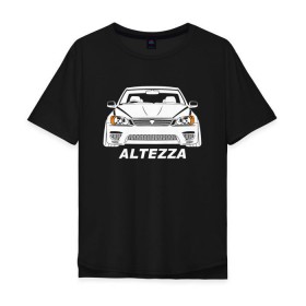 Мужская футболка хлопок Oversize с принтом Toyota Altezza в Тюмени, 100% хлопок | свободный крой, круглый ворот, “спинка” длиннее передней части | Тематика изображения на принте: altezza | toyota | toyota altezza