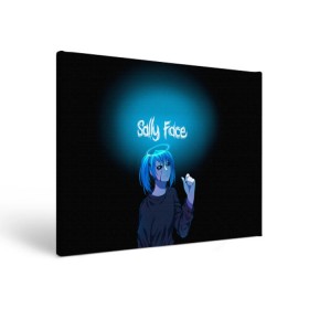 Холст прямоугольный с принтом Sally Face в Тюмени, 100% ПВХ |  | blue | diane | face | fisher | gizmo | henry | johnson | killer | larry | sally | генри | гизмо | джонсон | диана | ларри | лицо | салли | фейс | фишер