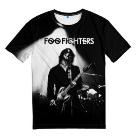 Мужская футболка 3D с принтом Foo Fighters в Тюмени, 100% полиэфир | прямой крой, круглый вырез горловины, длина до линии бедер | foo fighters | nirvana | альтернативный рок | группы | дейв грол | музыка | постгранж | рок | хард рок