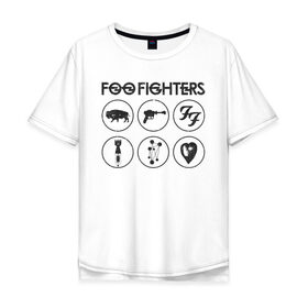 Мужская футболка хлопок Oversize с принтом Foo Fighters в Тюмени, 100% хлопок | свободный крой, круглый ворот, “спинка” длиннее передней части | foo fighters | nirvana | альтернативный рок | группы | дейв грол | музыка | постгранж | рок | хард рок