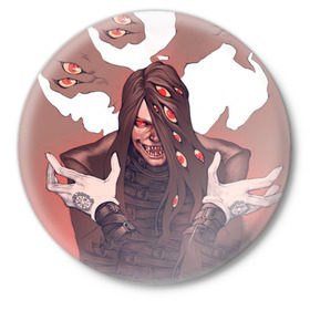 Значок с принтом Hellsing в Тюмени,  металл | круглая форма, металлическая застежка в виде булавки | alucard | anime | drakula | helsing | vampir | аниме | вампир | глаза кровь
