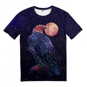 Мужская футболка 3D с принтом Птичка в Тюмени, 100% полиэфир | прямой крой, круглый вырез горловины, длина до линии бедер | big | арт | крупные арты | крупные принты | сумасшедшие арты