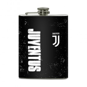 Фляга с принтом Juventus в Тюмени, металлический корпус | емкость 0,22 л, размер 125 х 94 мм. Виниловая наклейка запечатывается полностью | 
