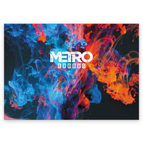 Поздравительная открытка с принтом Metro Fire в Тюмени, 100% бумага | плотность бумаги 280 г/м2, матовая, на обратной стороне линовка и место для марки
 | Тематика изображения на принте: exodus | metro | stalker | артем | исход | метро | сталкер | эксодус