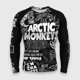 Мужской рашгард 3D с принтом Arctic Monkeys в Тюмени,  |  | arctic monkeys | алекс тёрнер | арктик манкиз | группы | джейми кук | инди | музыка | мэтт хелдерс | ник омэлли | постпанк | рок