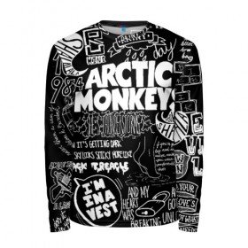 Мужской лонгслив 3D с принтом Arctic Monkeys в Тюмени, 100% полиэстер | длинные рукава, круглый вырез горловины, полуприлегающий силуэт | arctic monkeys | алекс тёрнер | арктик манкиз | группы | джейми кук | инди | музыка | мэтт хелдерс | ник омэлли | постпанк | рок