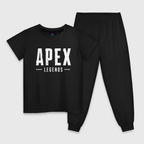 Детская пижама хлопок с принтом APEX LEGENDS (НА СПИНЕ) в Тюмени, 100% хлопок |  брюки и футболка прямого кроя, без карманов, на брюках мягкая резинка на поясе и по низу штанин
 | apex | apex legends | battle | battle royal | titanfall | апекс | апекс легендс | батл рояль | битва | война | королевская битва