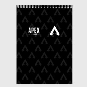 Скетчбук с принтом APEX LEGENDS в Тюмени, 100% бумага
 | 48 листов, плотность листов — 100 г/м2, плотность картонной обложки — 250 г/м2. Листы скреплены сверху удобной пружинной спиралью | apex | apex legends | battle | battle royal | titanfall | апекс | апекс легендс | батл рояль | битва | война | королевская битва