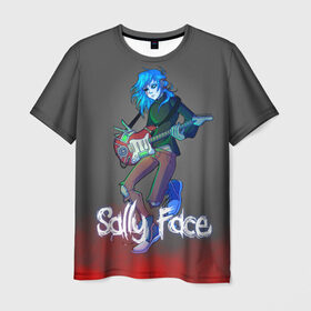 Мужская футболка 3D с принтом Sally Face (8) в Тюмени, 100% полиэфир | прямой крой, круглый вырез горловины, длина до линии бедер | face | fisher | larry johnson | mask | sally | sally face | sally fisher | демоны | духи | маска | призраки | салли | салли фейс | салли фишер | фейс