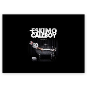 Поздравительная открытка с принтом Eskimo Callboy в Тюмени, 100% бумага | плотность бумаги 280 г/м2, матовая, на обратной стороне линовка и место для марки
 | Тематика изображения на принте: bury me in vegas | crystals | danskimo | eskimo callboy | sushi | the scene | we are the mess | группы | метал | музыка | рок | эскимо колбой