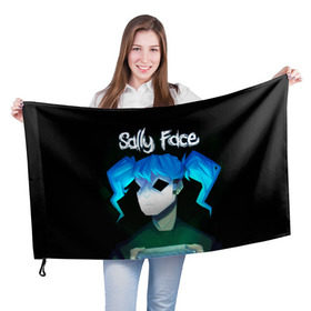 Флаг 3D с принтом Sally Face (11) в Тюмени, 100% полиэстер | плотность ткани — 95 г/м2, размер — 67 х 109 см. Принт наносится с одной стороны | face | fisher | larry johnson | mask | sally | sally face | sally fisher | демоны | духи | маска | призраки | салли | салли фейс | салли фишер | фейс