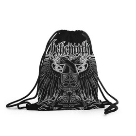 Рюкзак-мешок 3D с принтом Behemoth в Тюмени, 100% полиэстер | плотность ткани — 200 г/м2, размер — 35 х 45 см; лямки — толстые шнурки, застежка на шнуровке, без карманов и подкладки | behemoth | black metal | death metal | inferno | nergal | orion | seth | блэк метал | группы | дэт метал | метал | музыка | рок