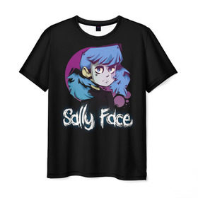Мужская футболка 3D с принтом Sally Face (15) в Тюмени, 100% полиэфир | прямой крой, круглый вырез горловины, длина до линии бедер | face | fisher | larry johnson | mask | sally | sally face | sally fisher | демоны | духи | маска | призраки | салли | салли фейс | салли фишер | фейс