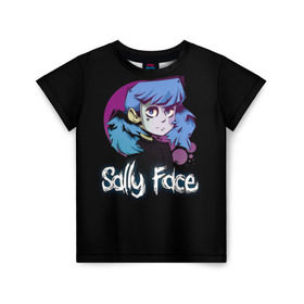 Детская футболка 3D с принтом Sally Face (15) в Тюмени, 100% гипоаллергенный полиэфир | прямой крой, круглый вырез горловины, длина до линии бедер, чуть спущенное плечо, ткань немного тянется | face | fisher | larry johnson | mask | sally | sally face | sally fisher | демоны | духи | маска | призраки | салли | салли фейс | салли фишер | фейс