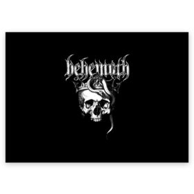 Поздравительная открытка с принтом Behemoth в Тюмени, 100% бумага | плотность бумаги 280 г/м2, матовая, на обратной стороне линовка и место для марки
 | Тематика изображения на принте: behemoth | black metal | death metal | inferno | nergal | orion | seth | блэк метал | группы | дэт метал | метал | музыка | рок