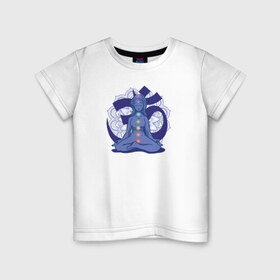 Детская футболка хлопок с принтом Чакра в Тюмени, 100% хлопок | круглый вырез горловины, полуприлегающий силуэт, длина до линии бедер | Тематика изображения на принте: индия | индуизм | йога | прана | тантра | чакра | чакры