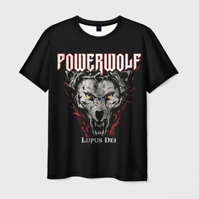 Мужская футболка 3D с принтом Powerwolf в Тюмени, 100% полиэфир | прямой крой, круглый вырез горловины, длина до линии бедер | Тематика изображения на принте: heavy metal | metal | powerwolf | группы | метал | музыка | пауэр метал | рок | хеви метал