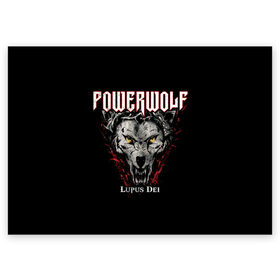 Поздравительная открытка с принтом Powerwolf в Тюмени, 100% бумага | плотность бумаги 280 г/м2, матовая, на обратной стороне линовка и место для марки
 | Тематика изображения на принте: heavy metal | metal | powerwolf | группы | метал | музыка | пауэр метал | рок | хеви метал