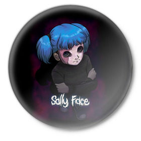 Значок с принтом Sally Face (17) в Тюмени,  металл | круглая форма, металлическая застежка в виде булавки | face | fisher | larry johnson | mask | sally | sally face | sally fisher | демоны | духи | маска | призраки | салли | салли фейс | салли фишер | фейс