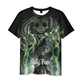 Мужская футболка 3D с принтом Sally Face (18) в Тюмени, 100% полиэфир | прямой крой, круглый вырез горловины, длина до линии бедер | face | fisher | larry johnson | mask | sally | sally face | sally fisher | демоны | духи | маска | призраки | салли | салли фейс | салли фишер | фейс