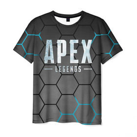 Мужская футболка 3D с принтом Apex Legends в Тюмени, 100% полиэфир | прямой крой, круглый вырез горловины, длина до линии бедер | Тематика изображения на принте: apex | battle royale | legends | titanfall | апекс | легенды | тайтанфол | титанфол