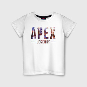 Детская футболка хлопок с принтом Apex в Тюмени, 100% хлопок | круглый вырез горловины, полуприлегающий силуэт, длина до линии бедер | apex | battle royale | legends | titanfall | апекс | легенды | тайтанфол | титанфол