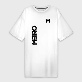 Платье-футболка хлопок с принтом METRO в Тюмени,  |  | exodus | horror | metro 2033 | metro exodus | survival | игры | исход | метро | метро 2035