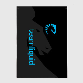 Постер с принтом TEAM LIQUID | ТИМ ЛИКВИД в Тюмени, 100% бумага
 | бумага, плотность 150 мг. Матовая, но за счет высокого коэффициента гладкости имеет небольшой блеск и дает на свету блики, но в отличии от глянцевой бумаги не покрыта лаком | 2019 | blue | cybersport | esport | liquid | logo | pro league | team | team liquid | киберспорт | логотип | тим ликвид | фирменные цвета