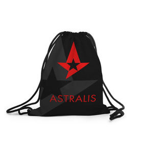 Рюкзак-мешок 3D с принтом ASTRALIS в Тюмени, 100% полиэстер | плотность ткани — 200 г/м2, размер — 35 х 45 см; лямки — толстые шнурки, застежка на шнуровке, без карманов и подкладки | action | astralis | awp | counter strike | cs go | cs go global offensive | cybersport | faze clan | game | gamer | hyper beast | shooter | skin | team liquid | киберспорт | оружие | скины