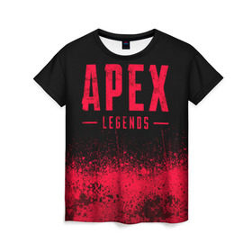 Женская футболка 3D с принтом APEX LEGENDS (Titanfall) в Тюмени, 100% полиэфир ( синтетическое хлопкоподобное полотно) | прямой крой, круглый вырез горловины, длина до линии бедер | apex | apex legends | apex legends battle royal | battle royal | legends | titanfall