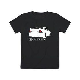 Детская футболка хлопок с принтом Toyota Altezza (2) в Тюмени, 100% хлопок | круглый вырез горловины, полуприлегающий силуэт, длина до линии бедер | altezza | toyota | toyota altezza