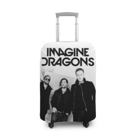 Чехол для чемодана 3D с принтом Imagine Dragons в Тюмени, 86% полиэфир, 14% спандекс | двустороннее нанесение принта, прорези для ручек и колес | 