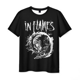 Мужская футболка 3D с принтом In Flames в Тюмени, 100% полиэфир | прямой крой, круглый вырез горловины, длина до линии бедер | battles | death metal | in flames | inflames | metal | rock | группы | дэт метал | метал | музыка | рок