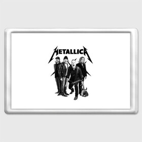 Магнит 45*70 с принтом Metallica в Тюмени, Пластик | Размер: 78*52 мм; Размер печати: 70*45 | Тематика изображения на принте: heavy metal | metal | metallica | группы | метал | металлика | музыка | рок | трэш метал | хєви метал