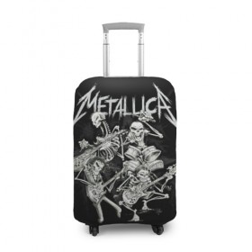 Чехол для чемодана 3D с принтом Metallica в Тюмени, 86% полиэфир, 14% спандекс | двустороннее нанесение принта, прорези для ручек и колес | heavy metal | metal | metallica | группы | метал | металлика | музыка | рок | трэш метал | хєви метал
