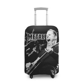 Чехол для чемодана 3D с принтом Metallica в Тюмени, 86% полиэфир, 14% спандекс | двустороннее нанесение принта, прорези для ручек и колес | heavy metal | metal | metallica | группы | метал | металлика | музыка | рок | трэш метал | хєви метал