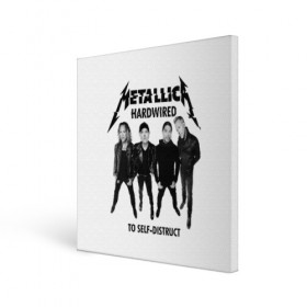 Холст квадратный с принтом Metallica в Тюмени, 100% ПВХ |  | heavy metal | metal | metallica | группы | метал | металлика | музыка | рок | трэш метал | хєви метал