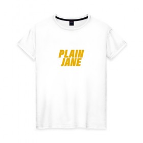 Женская футболка хлопок с принтом A$AP Plain Jane в Тюмени, 100% хлопок | прямой крой, круглый вырез горловины, длина до линии бедер, слегка спущенное плечо | Тематика изображения на принте: 