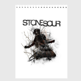 Скетчбук с принтом Stone Sour в Тюмени, 100% бумага
 | 48 листов, плотность листов — 100 г/м2, плотность картонной обложки — 250 г/м2. Листы скреплены сверху удобной пружинной спиралью | metal | rock | slipknot | stone sour | альтернатива | группы | кори тейлор | метал | музыка | ню метал | рок