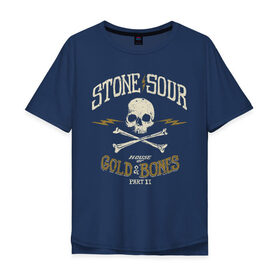 Мужская футболка хлопок Oversize с принтом Stone Sour в Тюмени, 100% хлопок | свободный крой, круглый ворот, “спинка” длиннее передней части | metal | rock | slipknot | stone sour | альтернатива | группы | кори тейлор | метал | музыка | ню метал | рок
