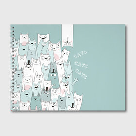 Альбом для рисования с принтом Cats в Тюмени, 100% бумага
 | матовая бумага, плотность 200 мг. | background | bug ey | cats | drawing | font | funny | graphics | heap | inscription | kittens | mountain | pets | text | весёлые | гора | графика | домашние | животные | коты | котята | куча | надпись | праздник | пучеглазые | радость | рисунок | румянец 