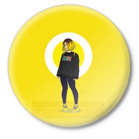 Значок с принтом Tessa в Тюмени,  металл | круглая форма, металлическая застежка в виде булавки | Тематика изображения на принте: знаменитости | мишка | тесса