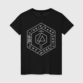 Женская футболка хлопок с принтом Linkin Park в Тюмени, 100% хлопок | прямой крой, круглый вырез горловины, длина до линии бедер, слегка спущенное плечо | chester bennington | linkin park | группы | линкин парк | метал | музыка | рок | честер беннингтон