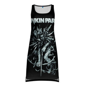Платье-майка 3D с принтом Linkin Park в Тюмени, 100% полиэстер | полуприлегающий силуэт, широкие бретели, круглый вырез горловины, удлиненный подол сзади. | chester bennington | linkin park | группы | линкин парк | метал | музыка | рок | честер беннингтон