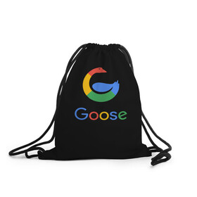 Рюкзак-мешок 3D с принтом GOOSE в Тюмени, 100% полиэстер | плотность ткани — 200 г/м2, размер — 35 х 45 см; лямки — толстые шнурки, застежка на шнуровке, без карманов и подкладки | android | google | gussi | андройд | гуси