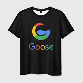 Мужская футболка 3D с принтом GOOSE в Тюмени, 100% полиэфир | прямой крой, круглый вырез горловины, длина до линии бедер | android | google | gussi | андройд | гуси