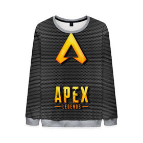 Мужской свитшот 3D с принтом APEX LEGENDS в Тюмени, 100% полиэстер с мягким внутренним слоем | круглый вырез горловины, мягкая резинка на манжетах и поясе, свободная посадка по фигуре | apex | apex legends | апекс | апекс легенд | апекс легендс | бой | игра | компьютерная игра | королевская битва | лучшее | онлайн игра | популярное | текстура | хит | шутер